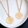 Personalised St Christopher Necklace In 18ct Gold Plate, thumbnail 3 of 11