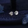 Sterling Silver Rolled Up Armadillo Stud Earrings, thumbnail 1 of 12