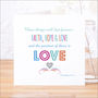'Faith Hope And Love' Contemporary Bible Verse Card, thumbnail 1 of 4