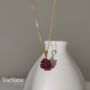 925 Sterling Silver Garnet Berry Pendant Necklace, thumbnail 2 of 4