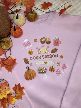Cute Cosy Season Embroidered Sweatshirt, 6 of 7