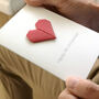 Personalised 4th Linen Anniversary Origami Heart Card, thumbnail 4 of 7
