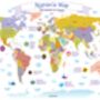 Personalised Kids World Map Canvas, thumbnail 3 of 4