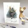 New Baby Dried Flower Bouquet Card, thumbnail 1 of 9
