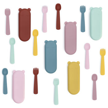 Eco Friendly Silicone Reusable Fork, Spoon And Case, 2 of 7