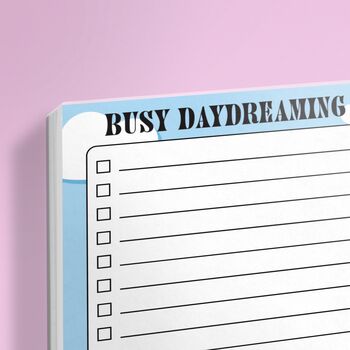 Busy Daydreaming Recycled A6 Notepad/To Do List, 2 of 2