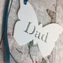 Personalised White Butterfly Memorial Decoration, thumbnail 2 of 2