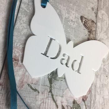 Personalised White Butterfly Memorial Decoration, 2 of 2