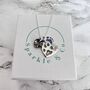 Personalised Heart Paw Print Initial Crystal Necklace, thumbnail 1 of 2