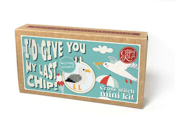 I'd Give You My Last Chip! Mini Matchbox Cross Stitch Kit, 5 of 12