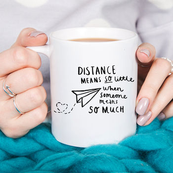 'Distance Means Little' Long Distance Relationship Mug, 2 of 8