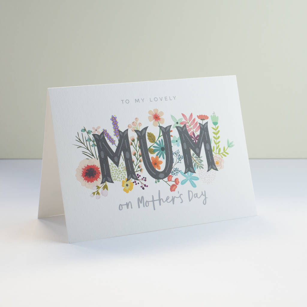 'Lovely Mum' Mother's Day Card By PaperPaper