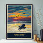 Shih Tzu Limited Edition Beach Sunset Gift Print, thumbnail 1 of 8
