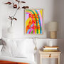Rise And Shine Rainbow Typography Riso Style Print, thumbnail 3 of 3