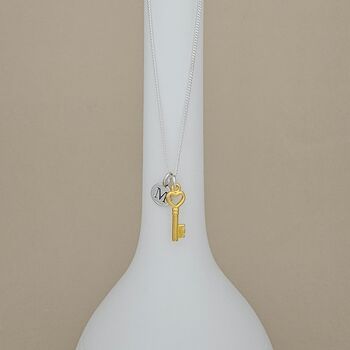 Personalised Gold Plated Key Necklace, 2 of 5
