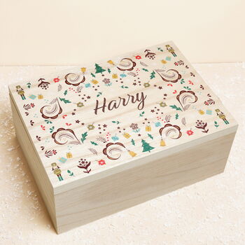 Personalised Nutcracker Wooden Christmas Eve Box, 3 of 3