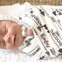Personalised Arrow Baby Organic Swaddle Blanket, thumbnail 2 of 6