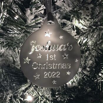 Baby's 1st Christmas Personalised Tree Decoration, 11 of 12