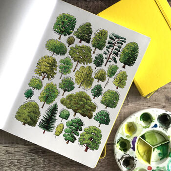 Trees Of Britain Art Blank Greeting Card, 3 of 6