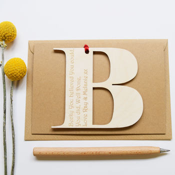 Personalised Initial Letter Congratulations Card, 2 of 12