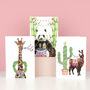 'Festive Fiesta' Giraffe Christmas Card, thumbnail 2 of 3