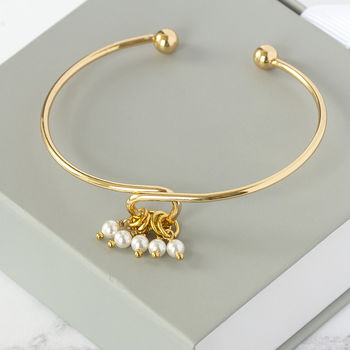 Special Birthday Pearl Charm Bangle, 2 of 9