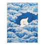 Lost At Sea Waves Of Sleep Blue White Wall Art Print, thumbnail 6 of 6