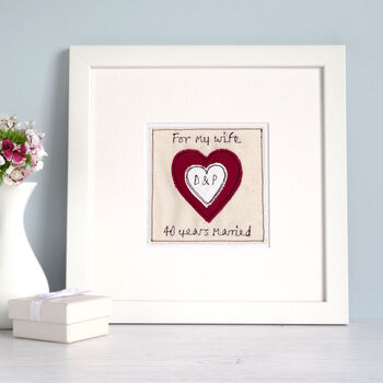 Personalised Wedding Anniversary Framed Picture Gift, 5 of 12