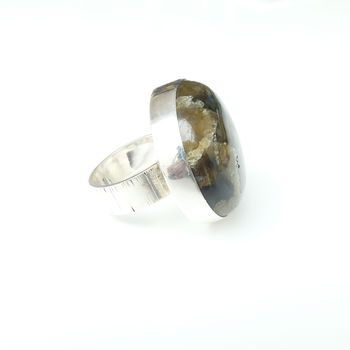 Large Labradorite Gemstone Ring Set In Sterling Silver, 4 of 6