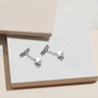 Recycled Silver Platonic Solid Octahedron Cufflinks, thumbnail 4 of 4