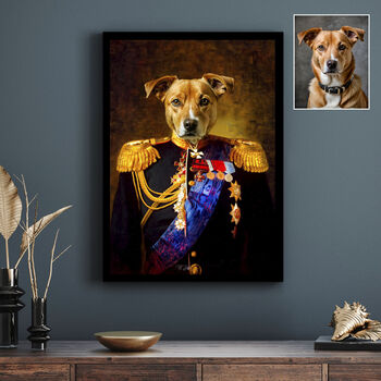 Personalised Lieutenant Officer Renaissance Pet Portrait, 3 of 12