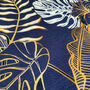 Dark Blue Tropical Leaf Themed Soft Cushion Cover, thumbnail 6 of 7