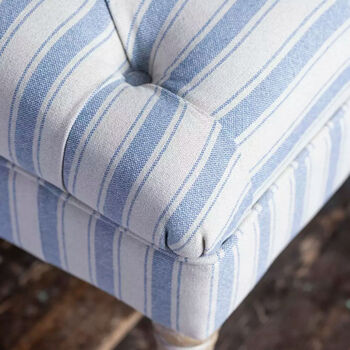 Saskia Blue Ticking Stripe Ottoman, 2 of 4