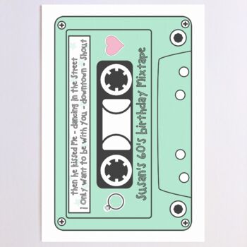 Personalised Mixtape Birthday Card, 5 of 7