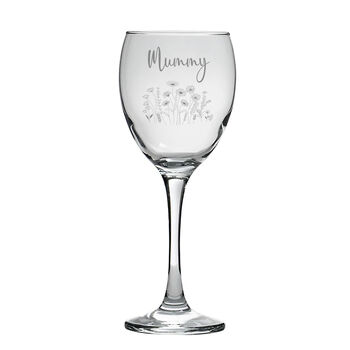 Personalised Floral Design Wine Glass, 8 of 10