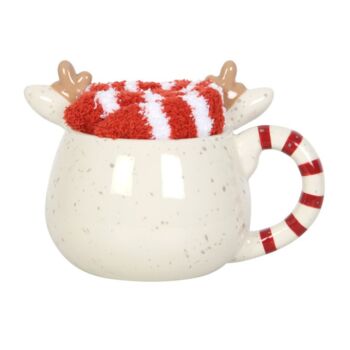 Rudolph Reindeer Mug And Socks Set, 4 of 6