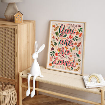 Wild And Curious Pink Woodland Nursery Wall Art, 2 of 8