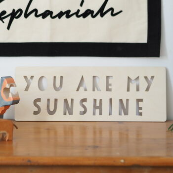 Wooden 'You Are My Sunshine' Announcement Sign, 3 of 6