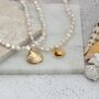 Pearl Choker Necklace With Gold Plated Seashell Charms, thumbnail 4 of 11