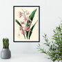 Pink Orchid Wall Art Botanical Print, thumbnail 1 of 6