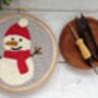 Learn To Punch Needle With The Snowman Kit, thumbnail 1 of 3