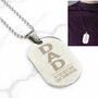 Personalised Dad Stainless Steel Dog Tag Necklace, thumbnail 5 of 7
