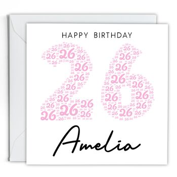 Personalised 26th Birthday Card For Her, 2 of 2