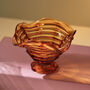 Vintage Mid Century Art Deco Glass Bowl Amber, thumbnail 3 of 3