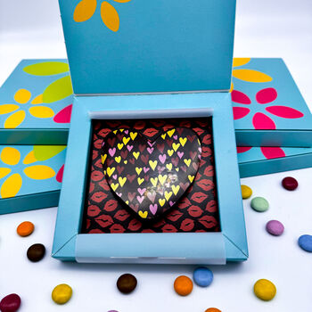 Personalised Message Dark Chocolate Heart, 2 of 7