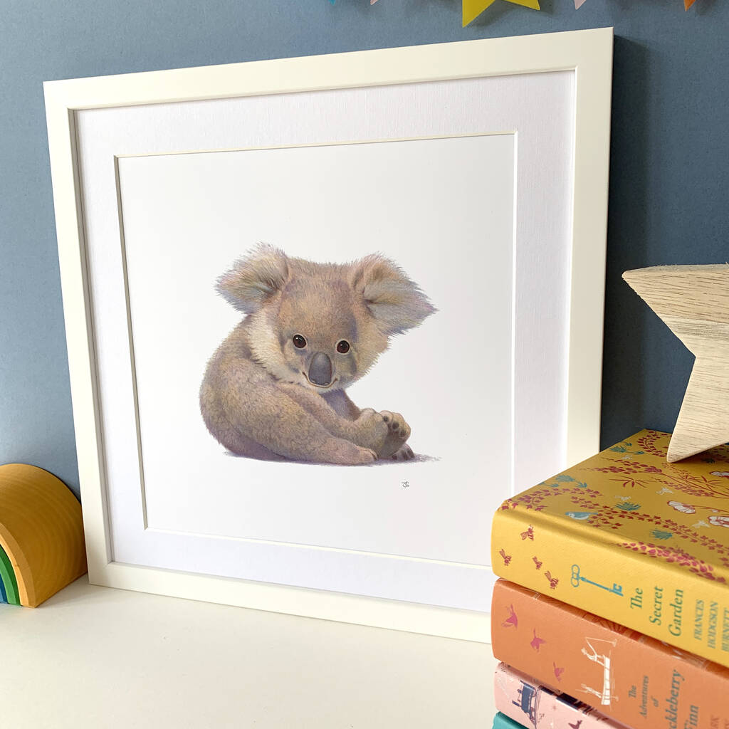 Illustrated Koala Print By Little Blue Zebra | notonthehighstreet.com