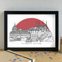 Lyon Skyline Travel Art Print Unframed, thumbnail 3 of 6