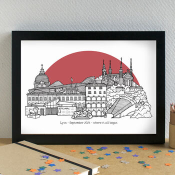 Lyon Skyline Travel Art Print Unframed, 3 of 6