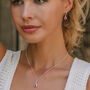 July Birthstone Ruby Sterling Silver Huggie Hoop Earrings, thumbnail 4 of 12