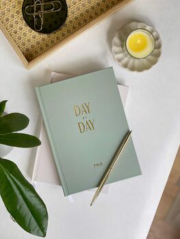 Sage Green Day Per Page A5 Personalised Planner, 3 of 10